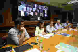 Prefeito Rodrigo Neves fez video-conferência com vereadores/Foto: Divulgação