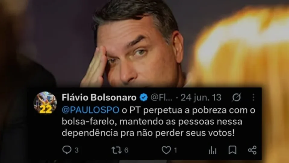Post contra o programa apagado por Flávio