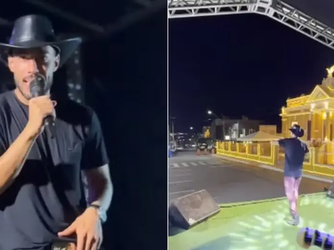 Cantor de forró faz show 'pra ninguém' e não desanima: 'a entrega nunca muda'; vídeo