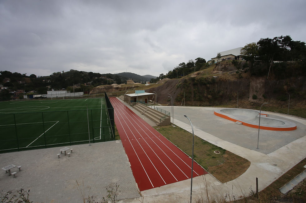 Parque oferece campo de futebol, pista de atletismo, pista de bicicross e skate park, além de quadra coberta/Foto: Luciana Carneiro