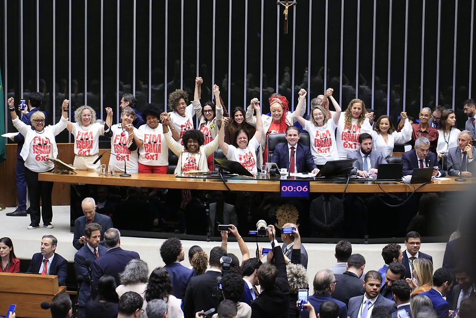 Mesa diretora da Câmara após anúncio do resultado/Divulgação