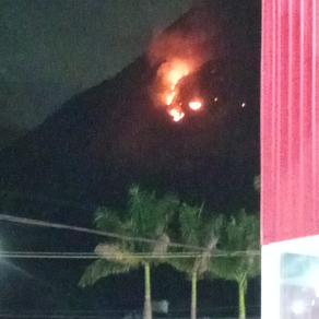 Raio bate em pedra e gera fagulha que incendeia mata em Inoã, Maricá