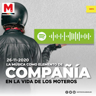 La música como elemento de compañía, en la vida de un motero