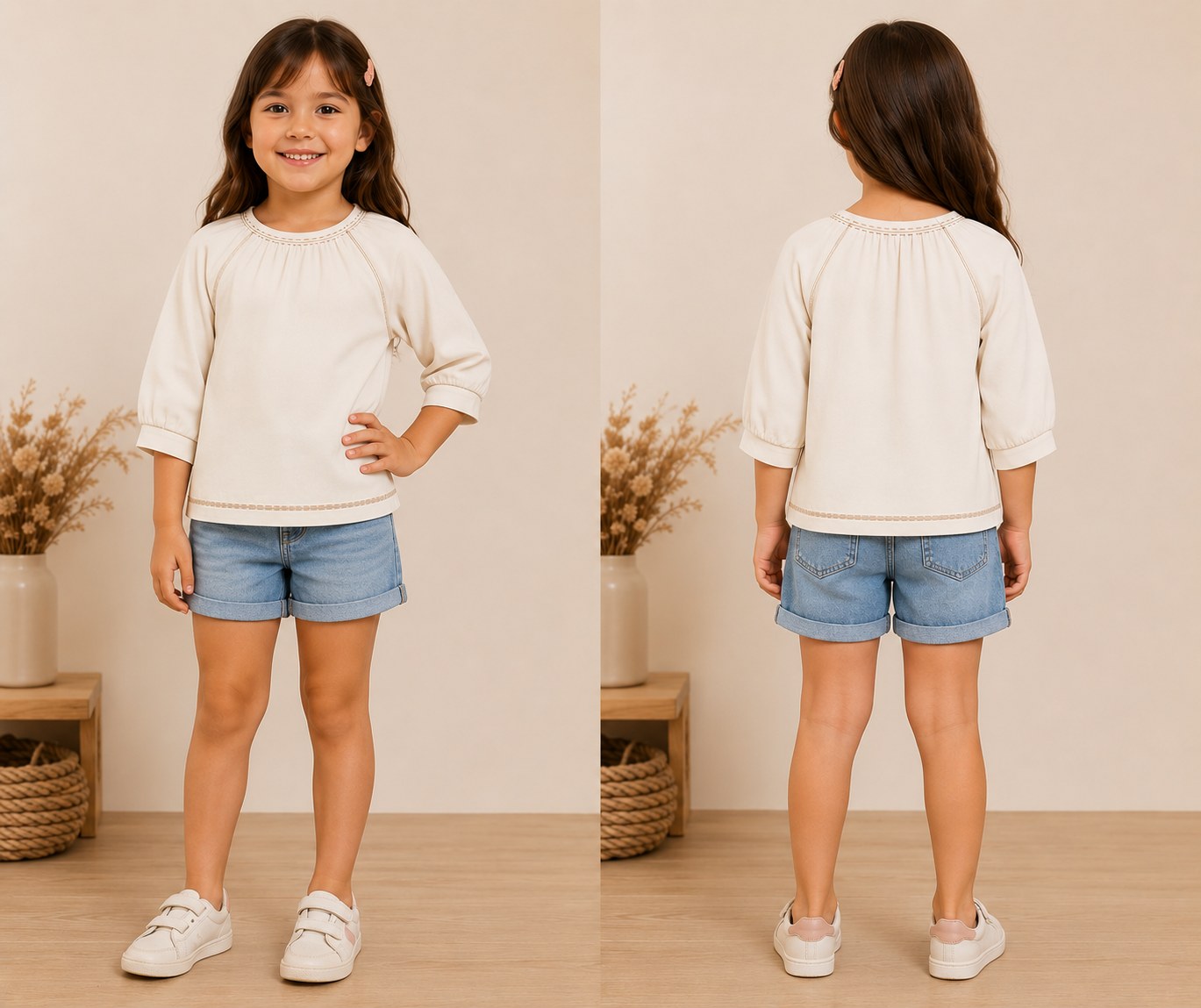 BLUSA MEIA MANGA RAGLAN INFANTIL