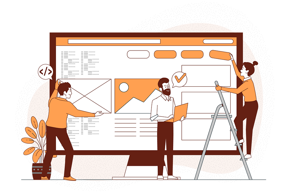 concetto di ui e ux design in team