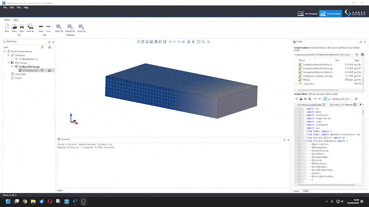 STKO Python scripting: automate workflows, build custom macros, integrate with external tools, and extend capabilities.