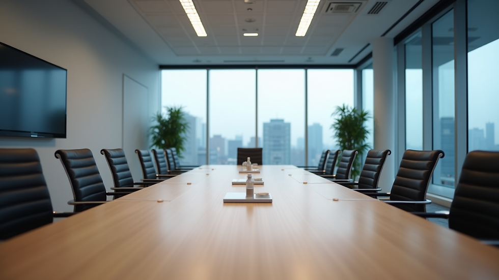 Eye-level view of a modern conference room