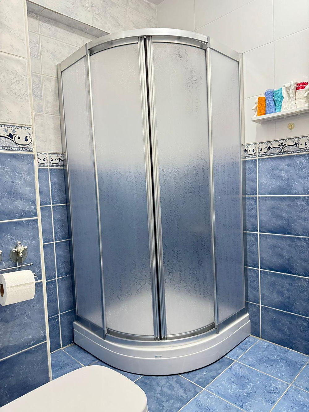 Beyaz sürgülü temperli maki duşa kabin modeli 120x100