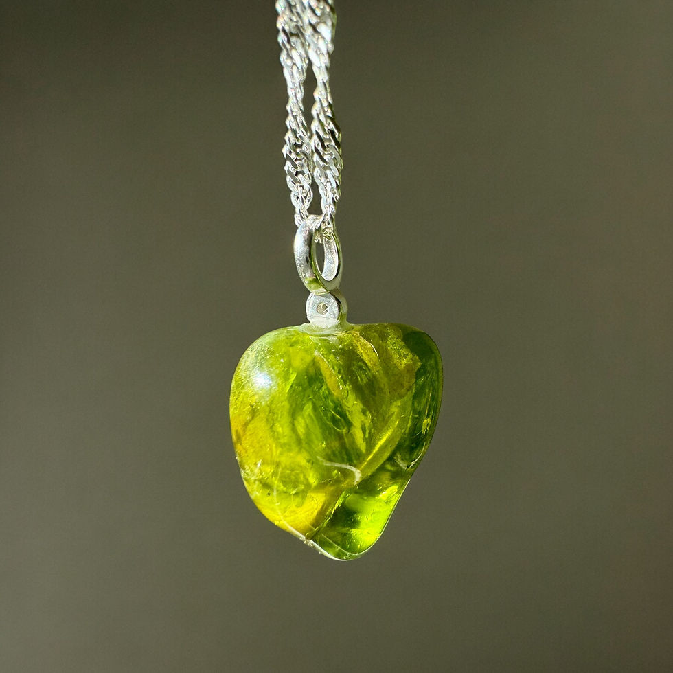 Thumbnail: Peridot Pendant With Sterling Silver Chain 