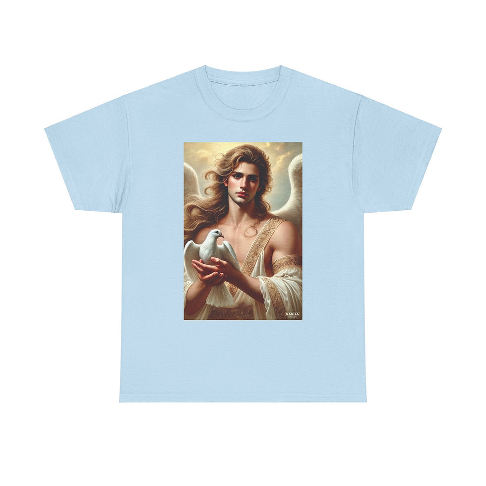 Thumbnail: An Angel Holding A Dove Unisex Cotton Tee