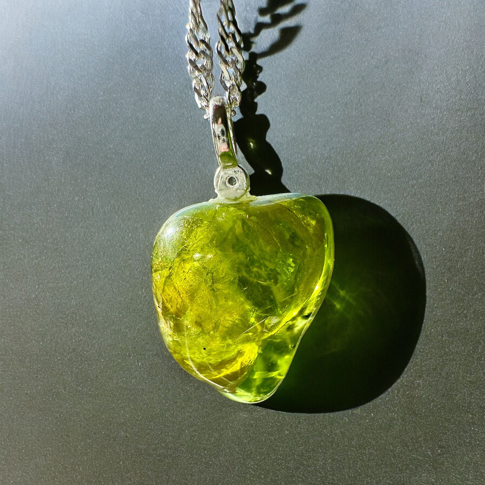Thumbnail: Peridot Pendant With Sterling Silver Chain 
