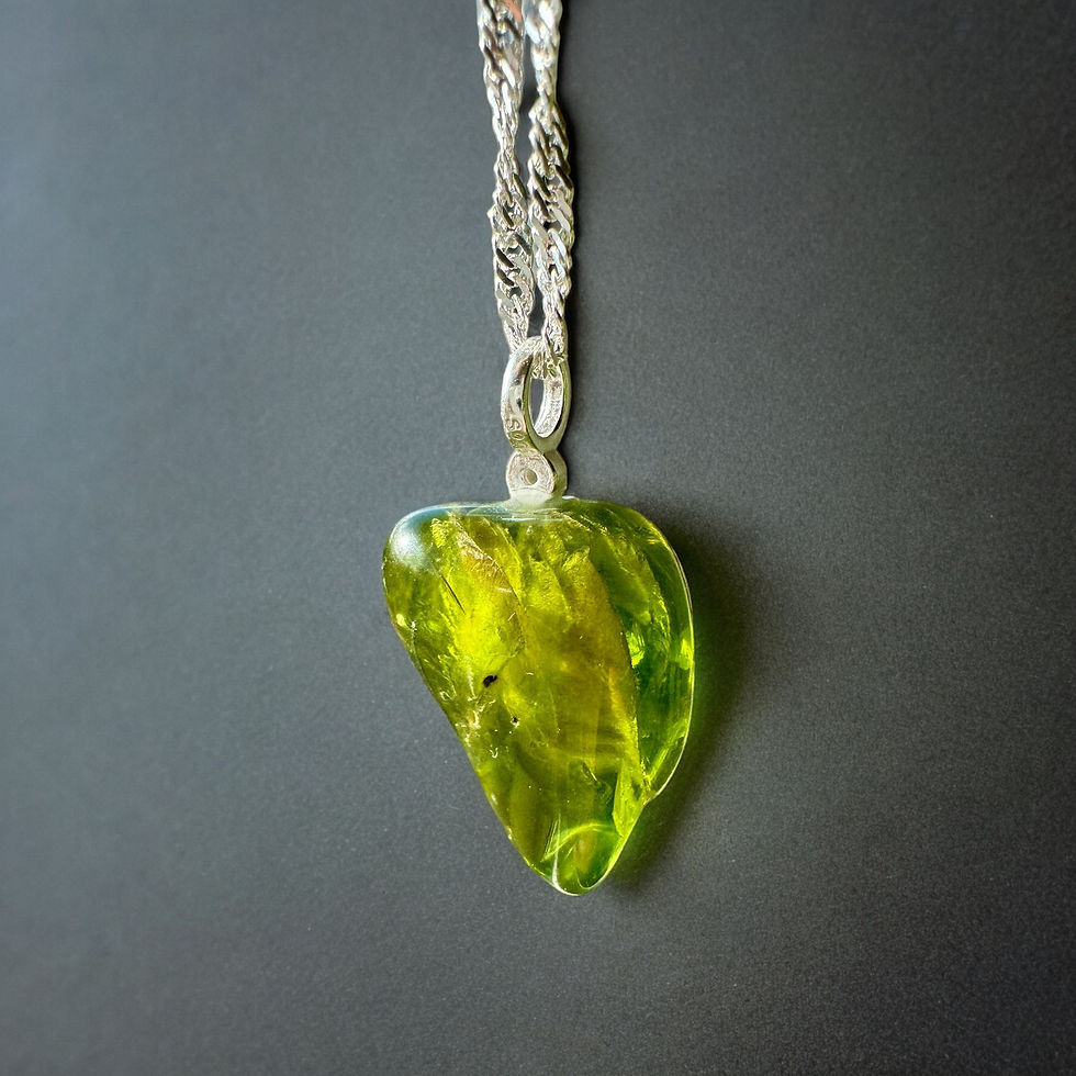 Thumbnail: Peridot Pendant With Sterling Silver Chain 