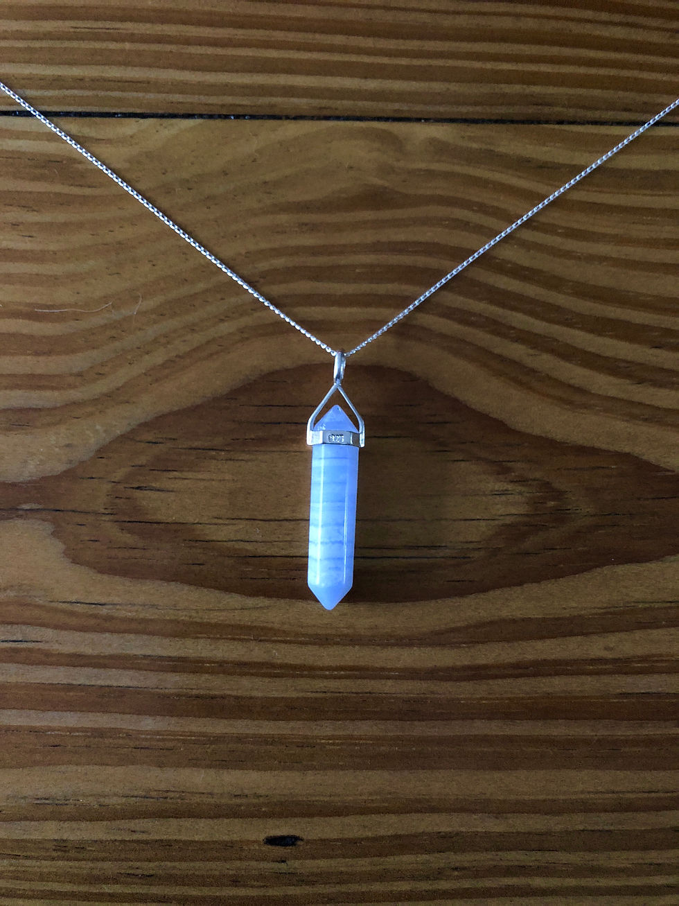 Thumbnail: Blue Lace Agate DT Point Pendant