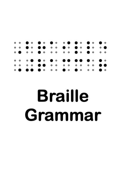 Braille Grammar - UEB