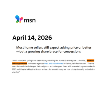 MSN – April 2026,
Contributor: Michelle Schwinghammer. Provided commentary about seller pricing behaviors in Denver.