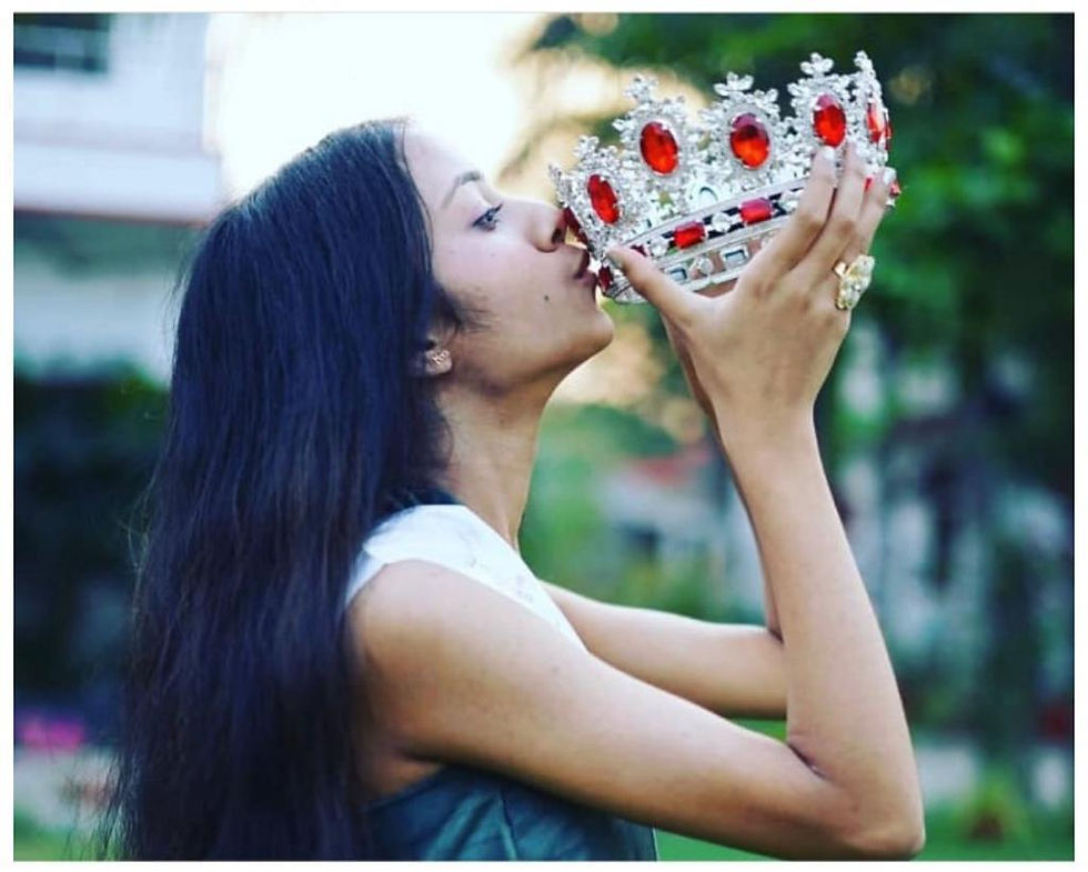 Thumbnail: ANIX pageant crown (SQ001) with customized stone color