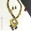 Thumbnail: Golden Oxidized black beads necklace set with earrings for women/girls