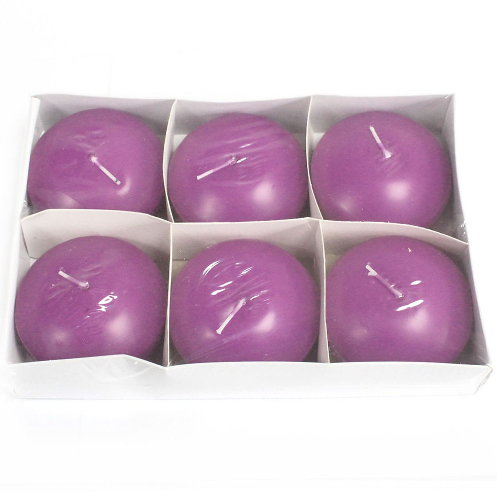 Thumbnail: 6x Large Floating Candles - Lavender