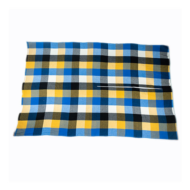 Thumbnail: Yellow Blue Checks Poncho