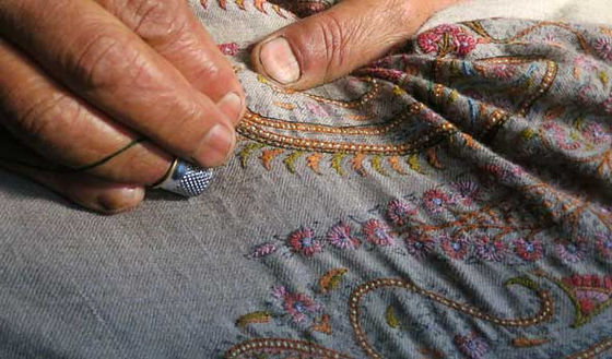 Cashmere Pashmina and Embroidery