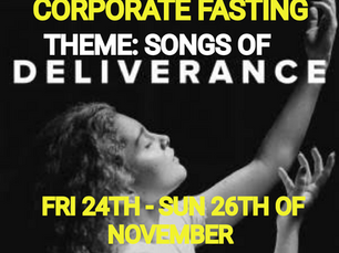 3 DAYS FASTING AND PRAYER FOR NOVEMBER 24th, 25th & 26th 2023