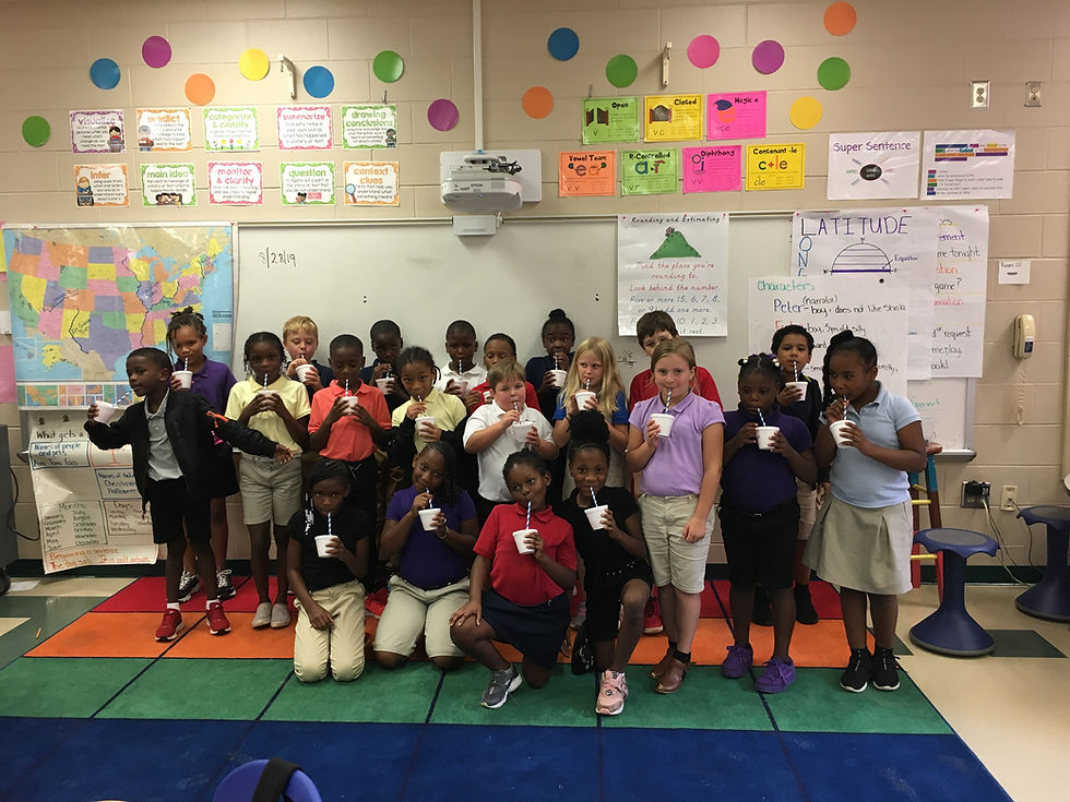 students with their slushies