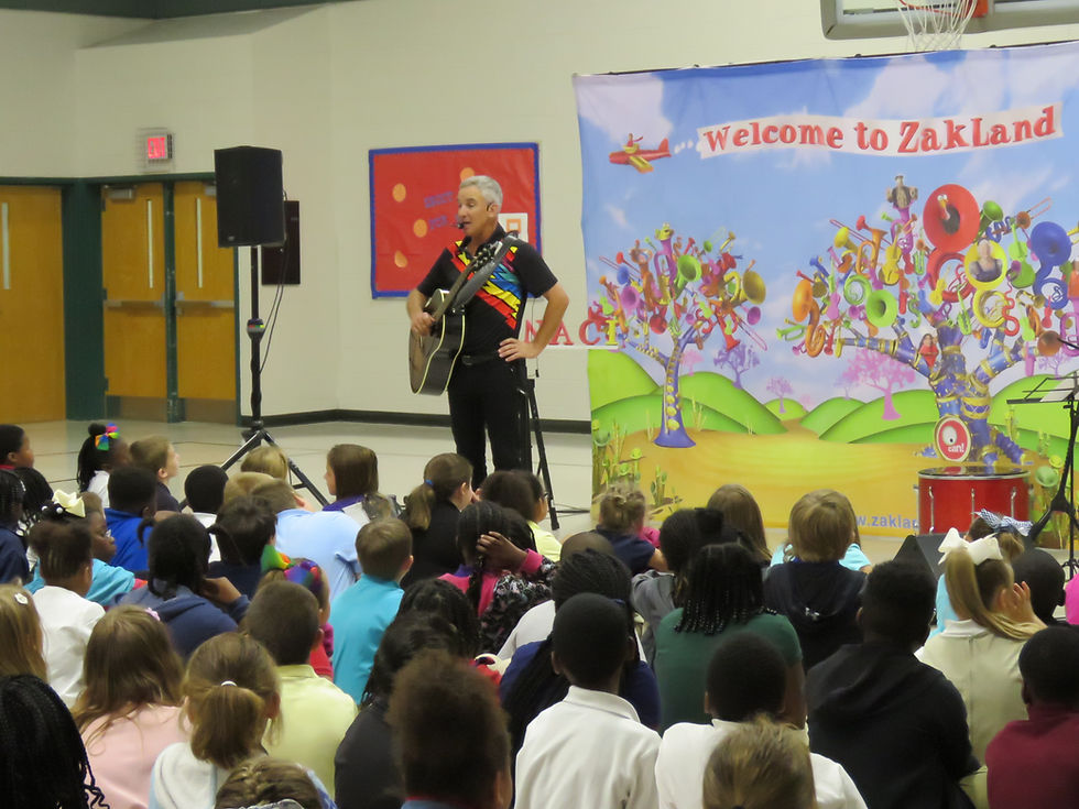 Zak Morgan in school concert