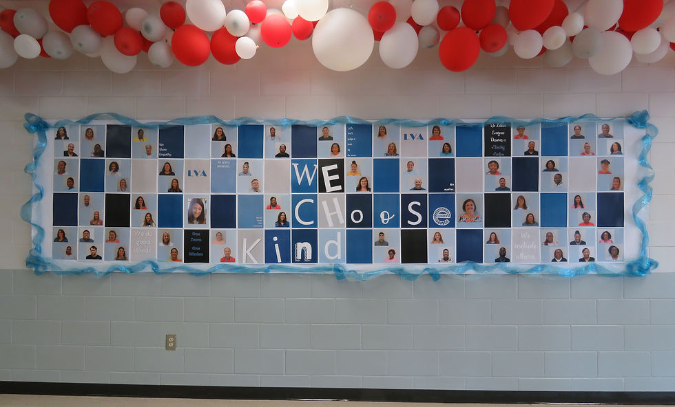 We Choose Kind bulletin board
