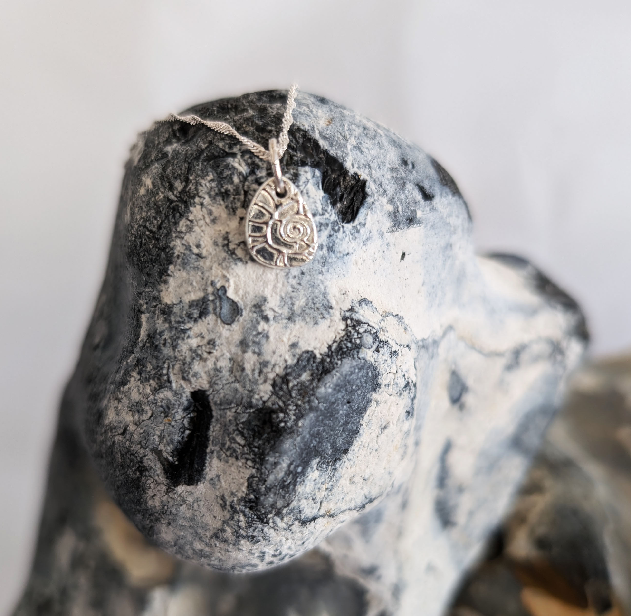 Ammonite Silver pendant - JEWELLERY - JADE CALVO-WESTCOTT