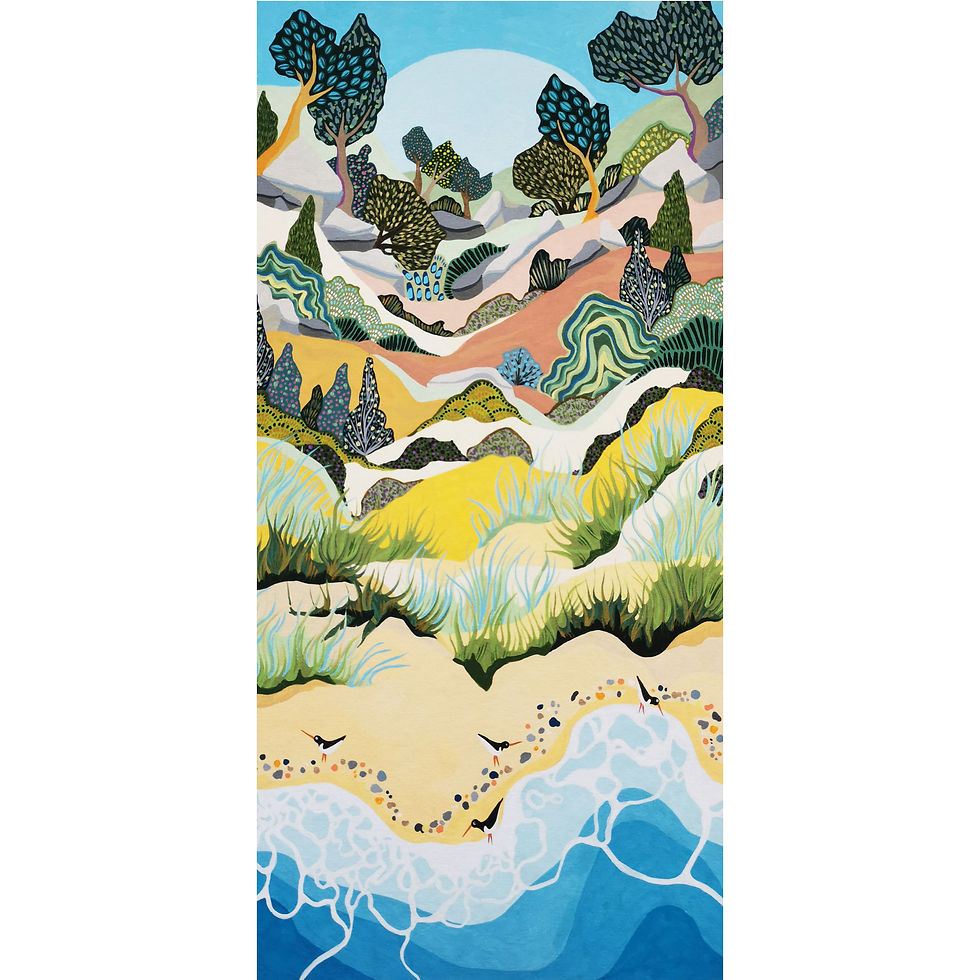 Oystercatchers at Studland - PRINT - NICKY STOCKLEY