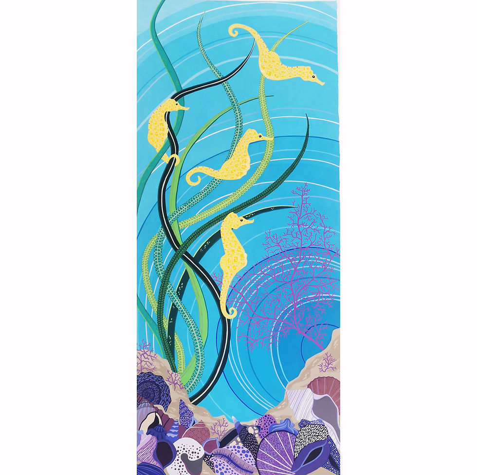 Seahorses in the eel grass - PRINT - NICKY STOCKLEY