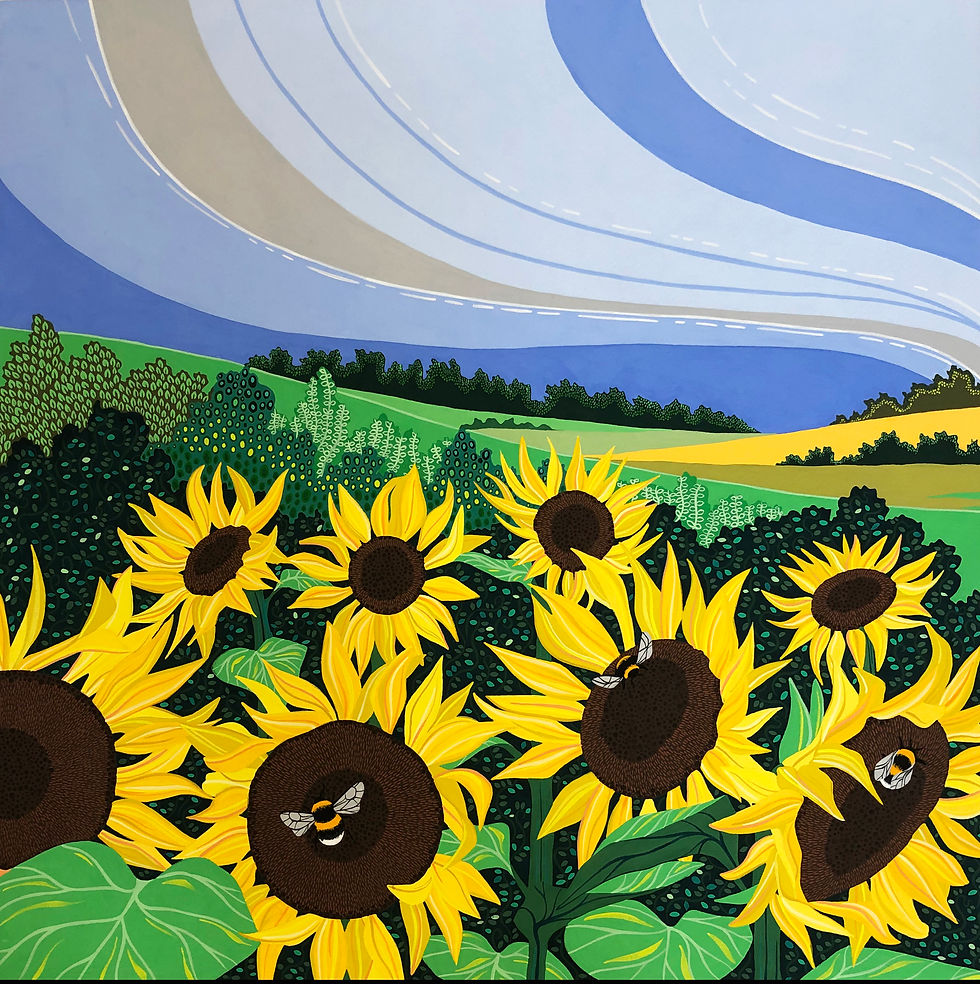 Sunflowers at Lytchett Matravers - PRINT - NICKY STOCKLEY