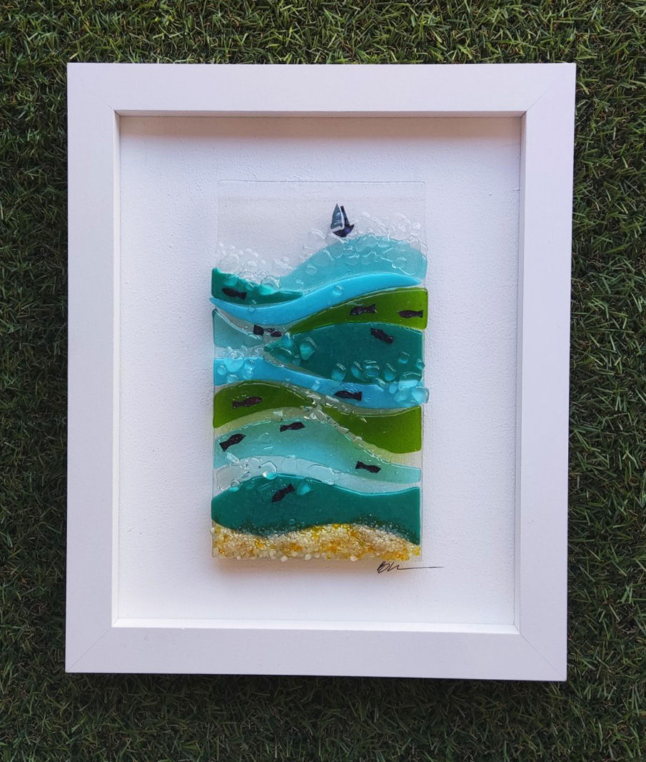 Boat on the waves - GLASS - BRIONY MAPLE