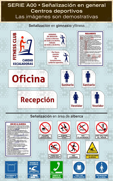 Señalización para centros deportivos