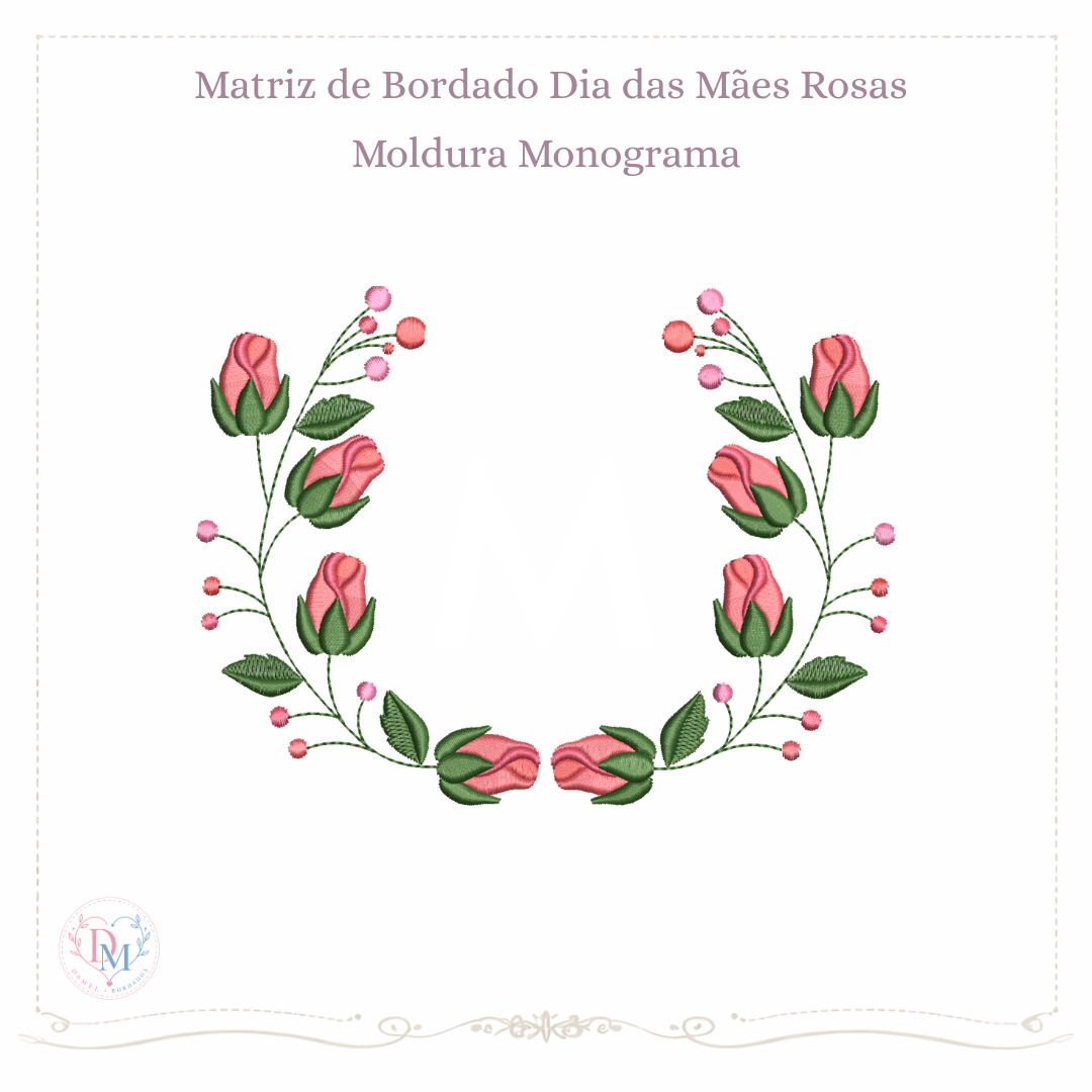 matrizes de bordado dia das mães rosa
