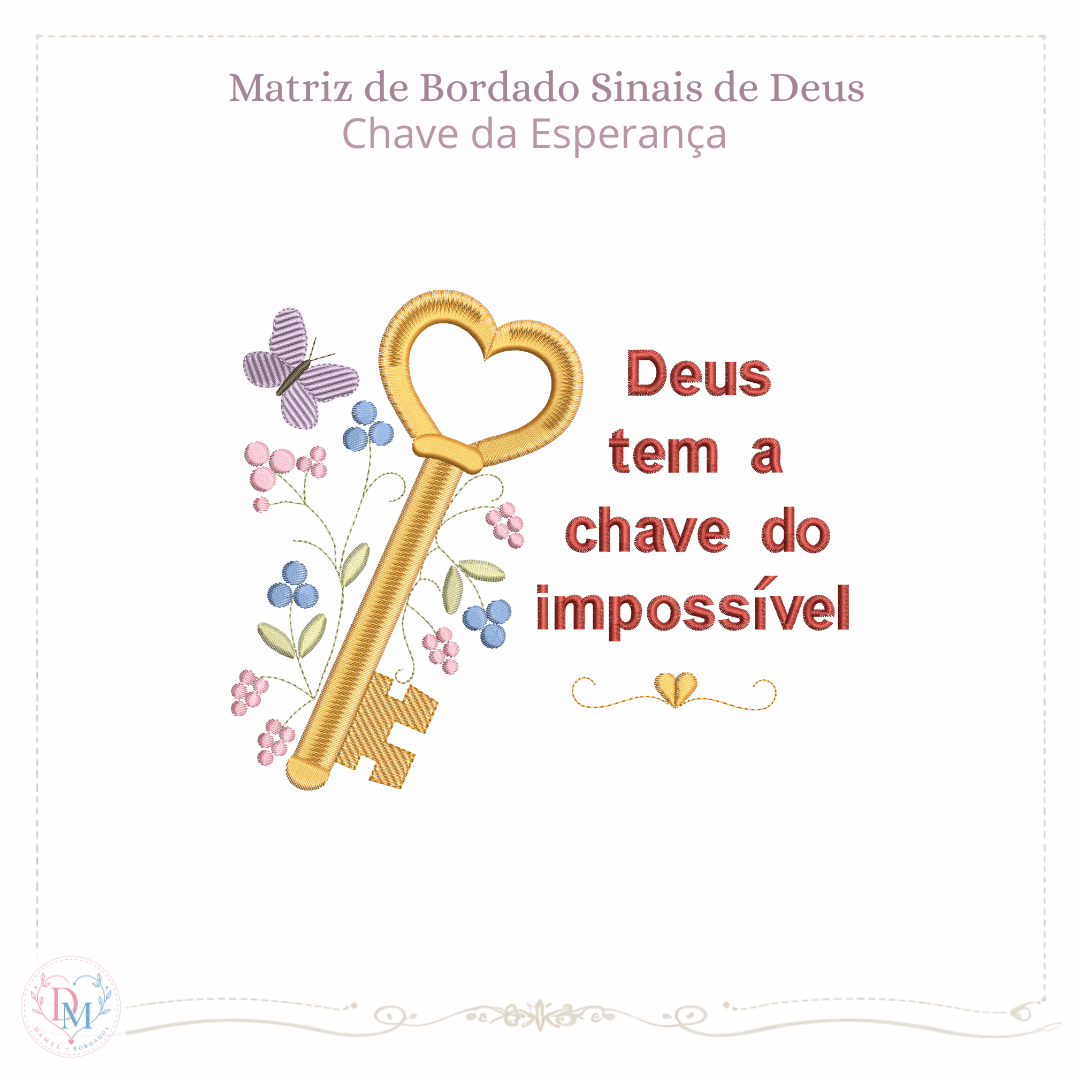 matriz de bordado de semaforo chave e bussola com frases positivas em pontos leves