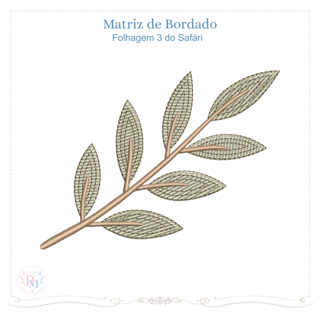 matrizes de bordado folhagem safári savana minimalista ideal para fraldinhas roupas infantis matrizes rápidas
