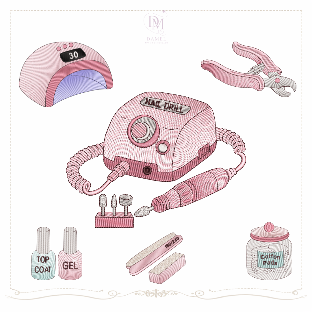 coleção de matrizes manicure gel