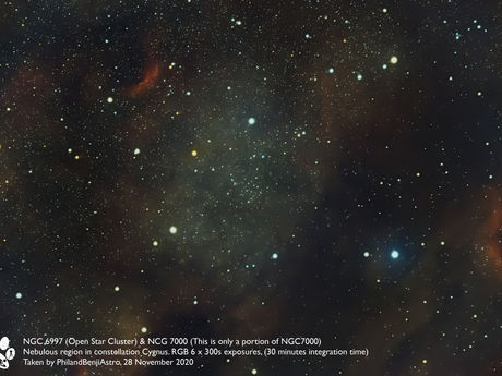 NGC 6997 + NGC 7000