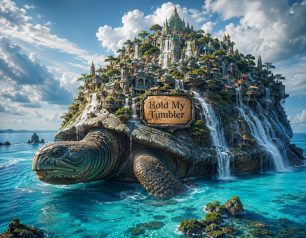 Design 365 — Giant Turtle Island Kingdom fantasy-inspired artwork