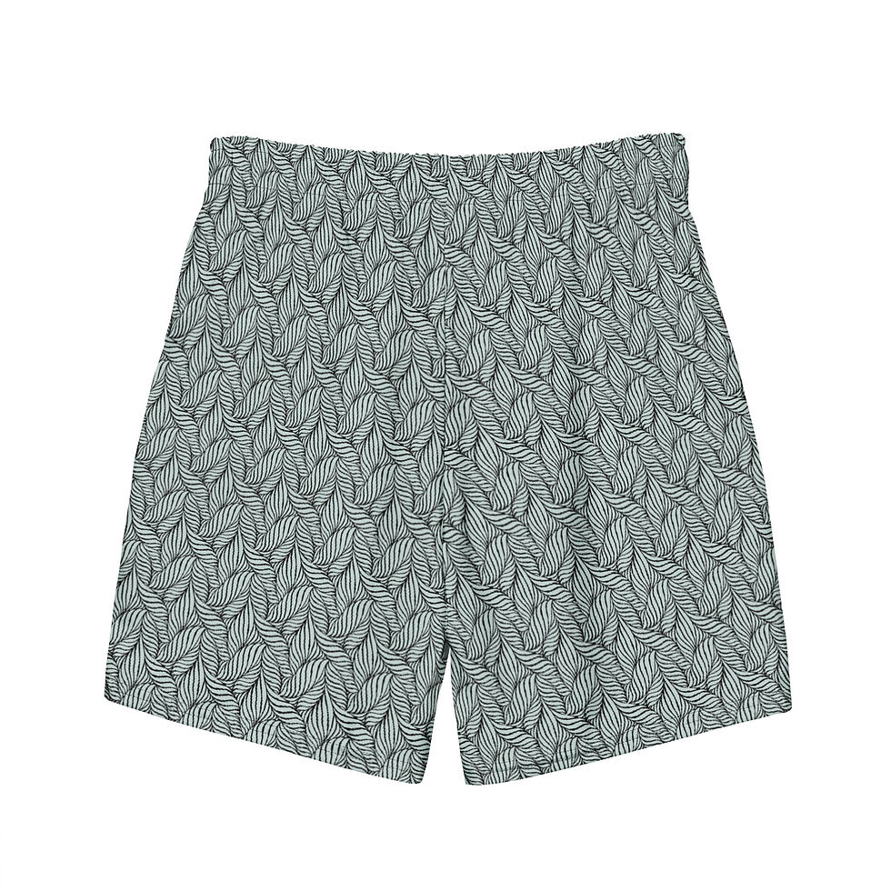 Miniatura: Men's Eco Grey Palm Swim Trunks