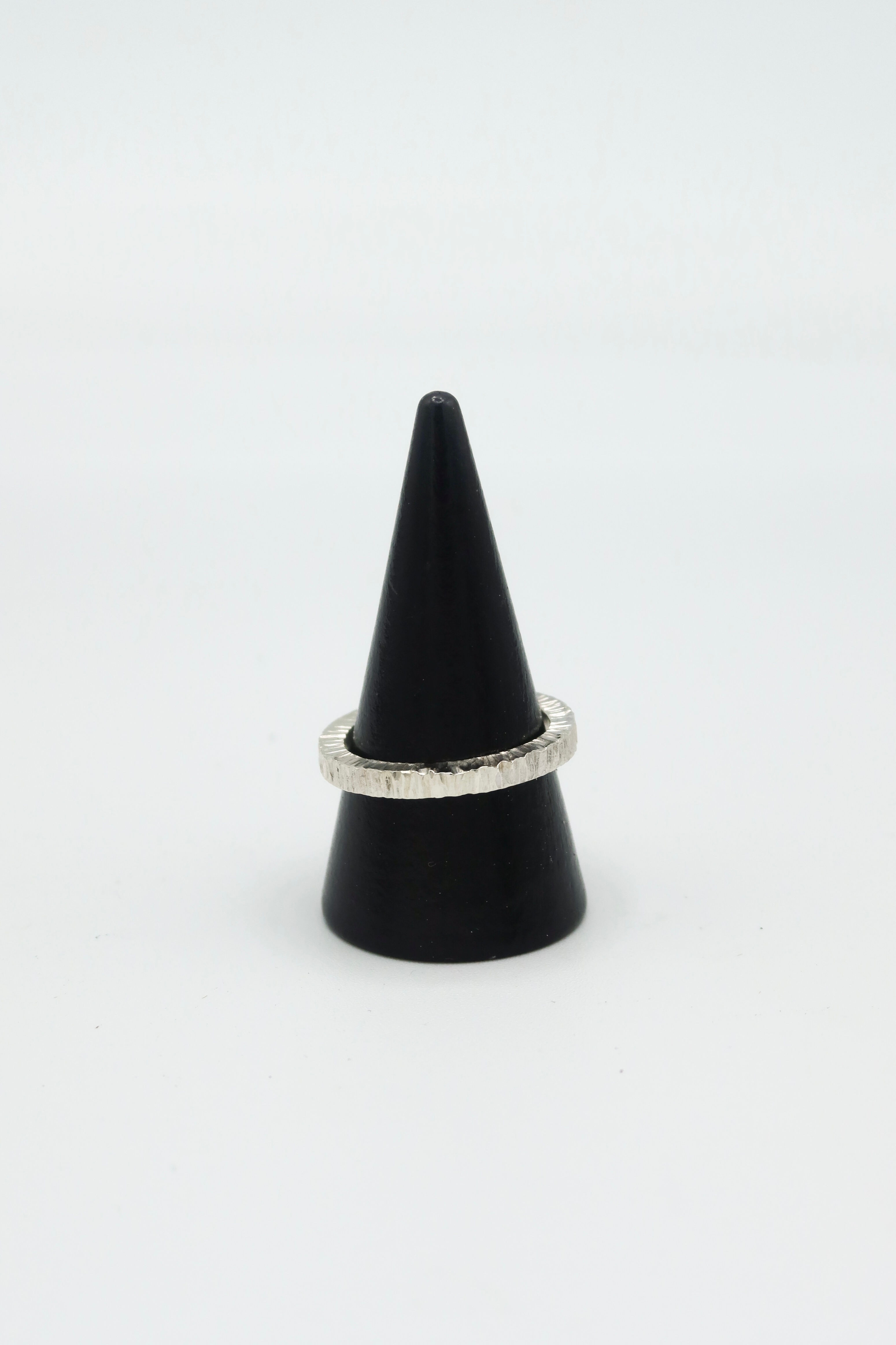 Sterling silver textured ring
