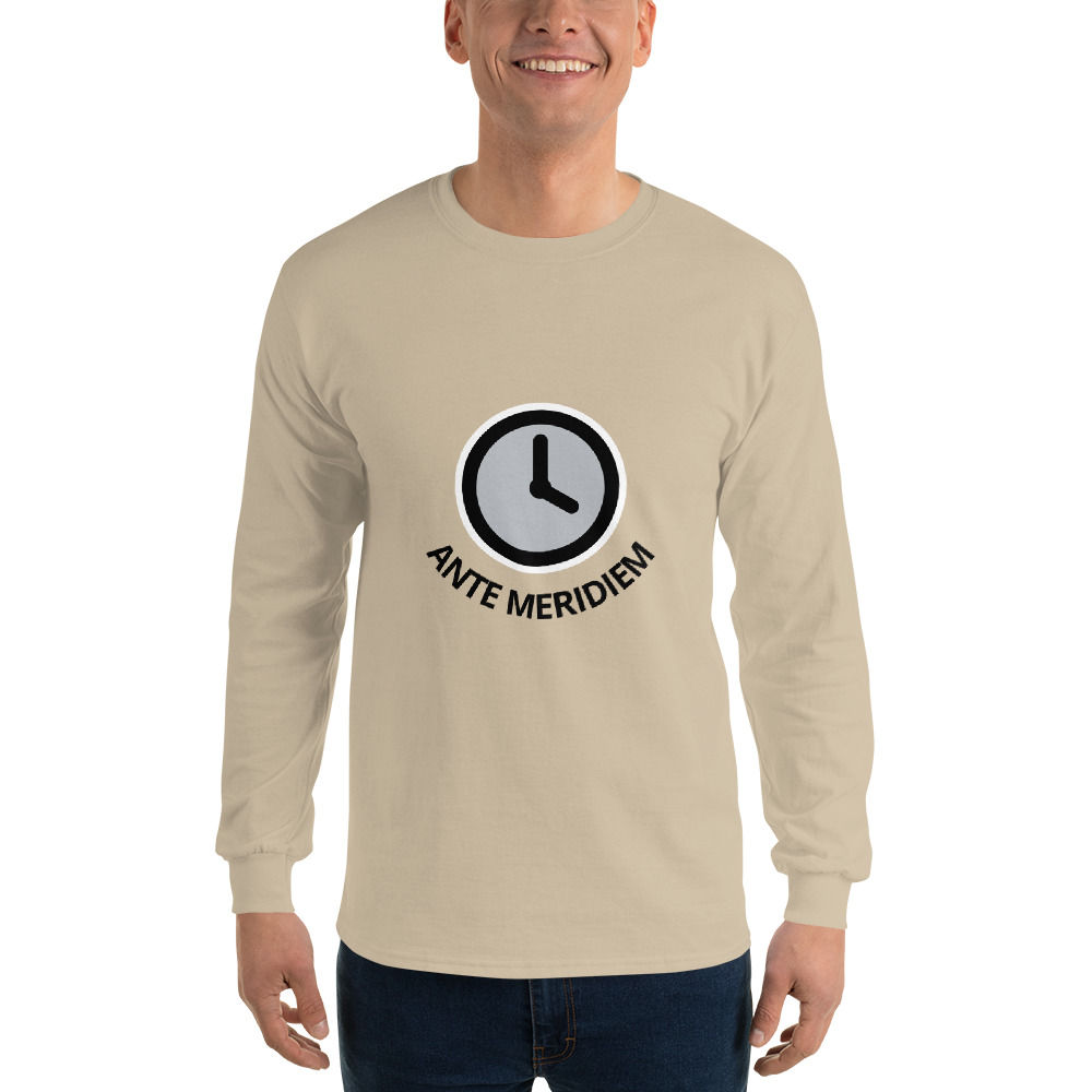 Men’s Long Sleeve Shirt - Time Theme