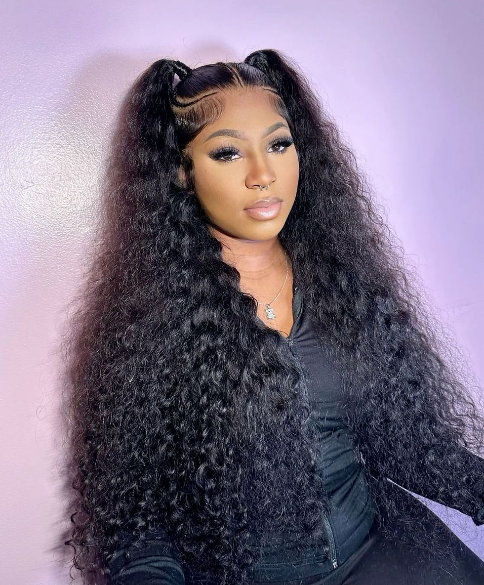Thumbnail: Black Deep Wave Full Frontal Wig