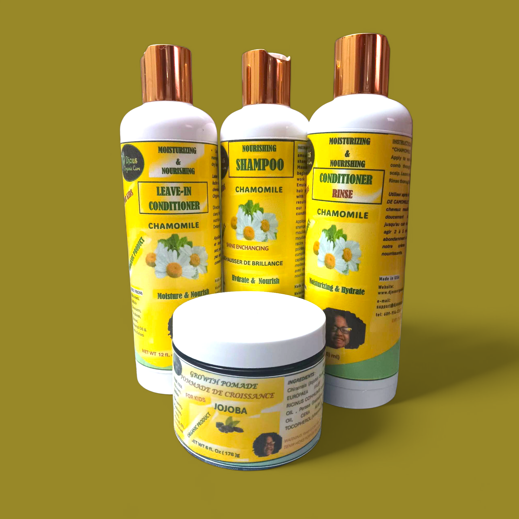 ORGANIC KID HAIR PRODUCTS (CHAMOMILE SET)
