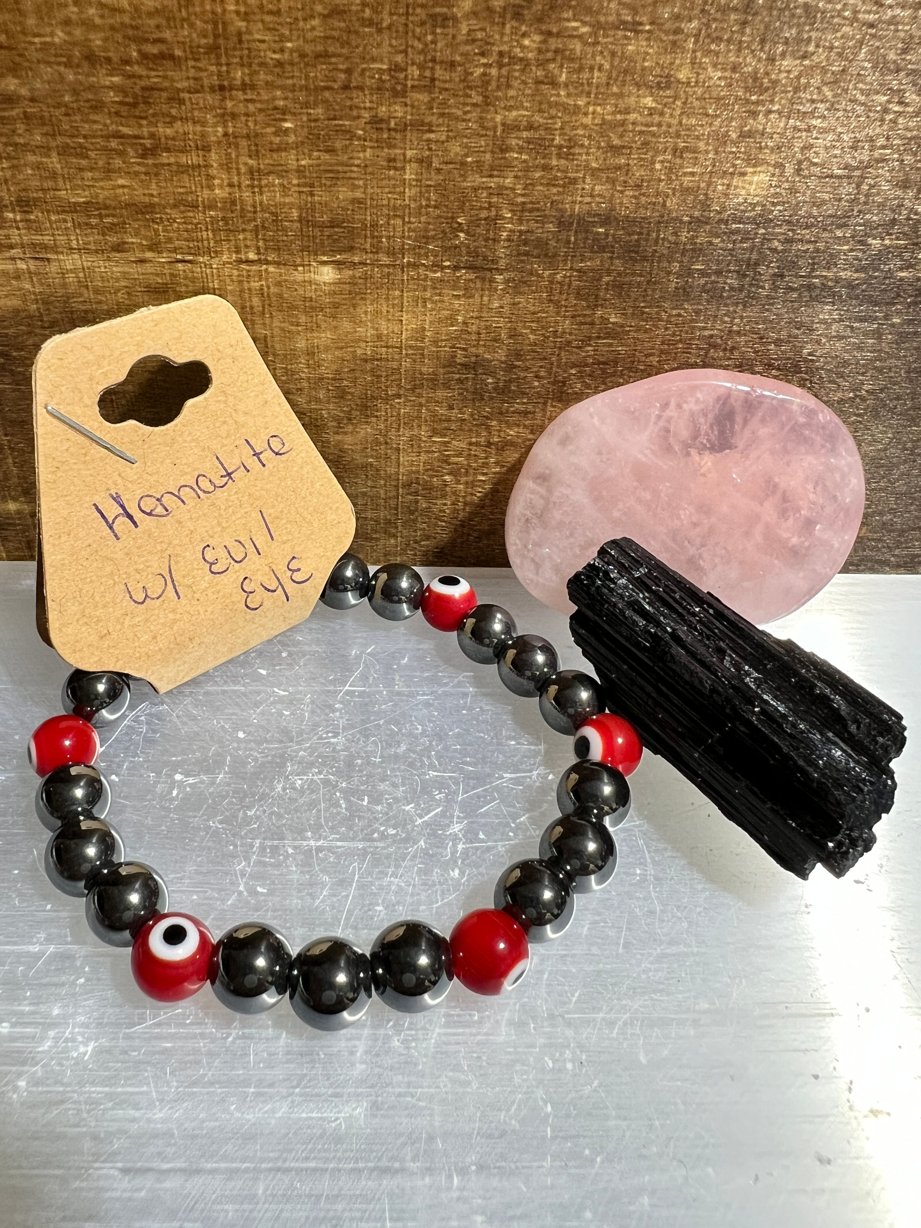 Hematite with.Evil Eye