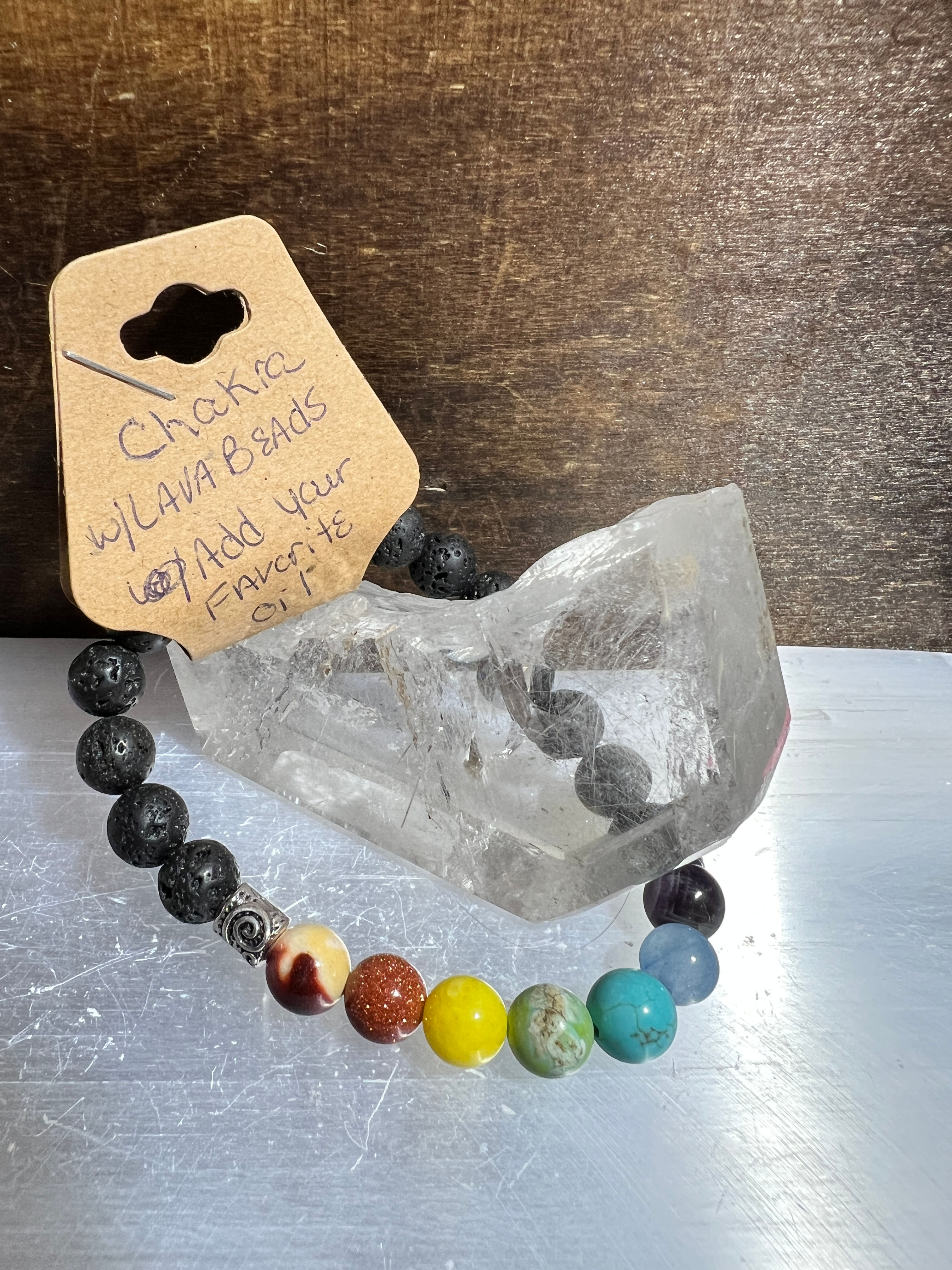 Chakra Bracelet with Lava beads