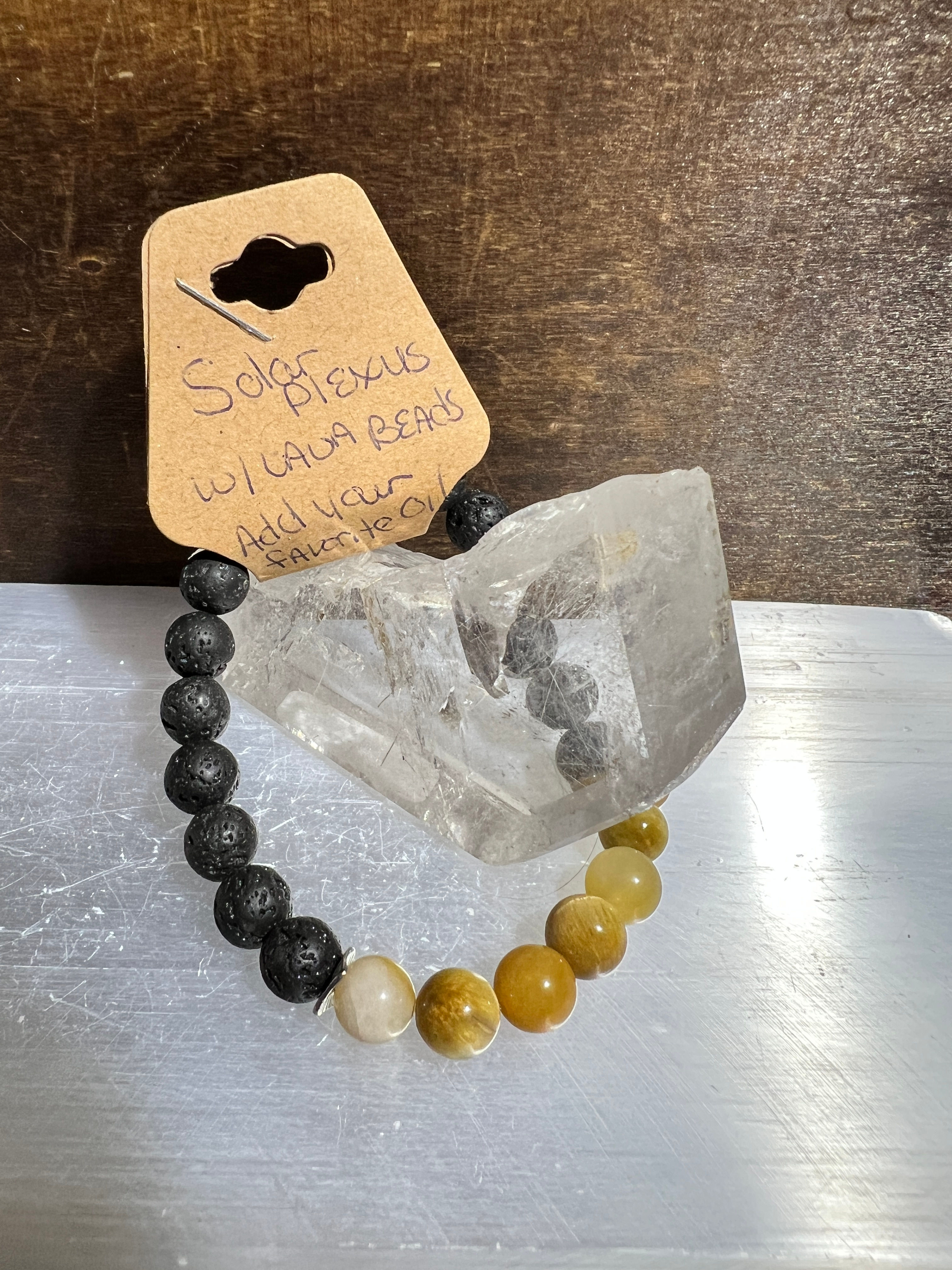 Solar Plexus - Chakra with Lava Beads -Add your favorite oil