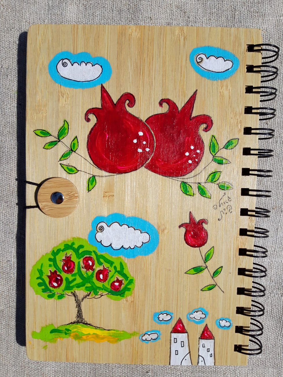 Thumbnail: Bamboo Notebook - Handmade Painting