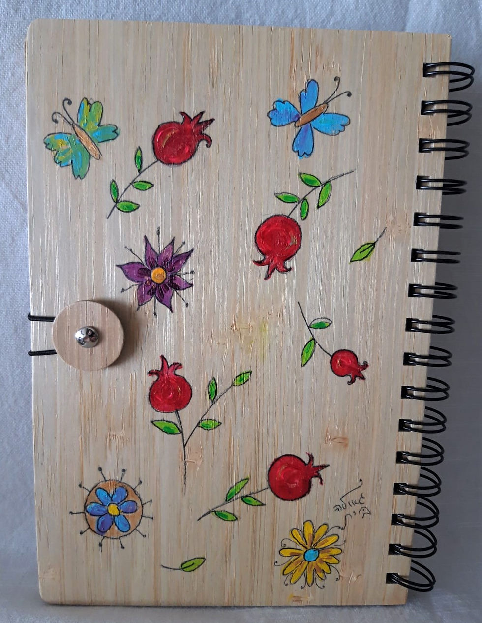 Thumbnail: Bamboo Notebook - Handmade Painting